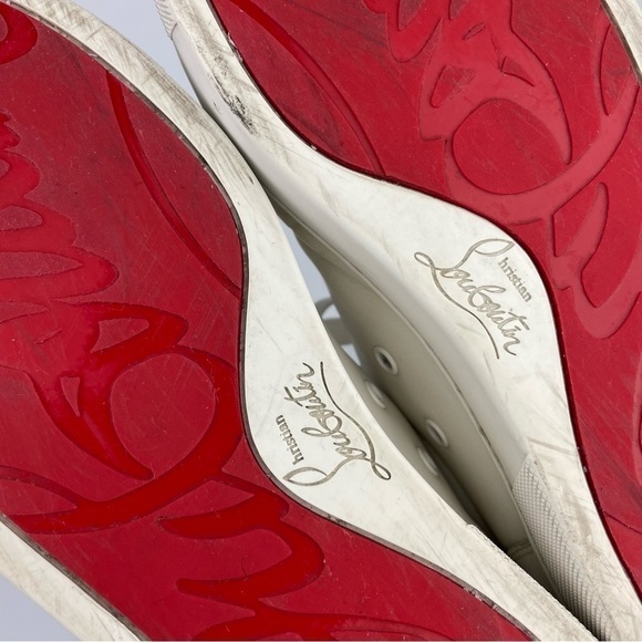 Christian Louboutin Vieira Flat Calf Bianco Women's 40 US 9.5-10 Leather White - Picture 14 of 16